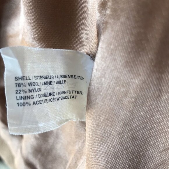 Gap Wool Blend Camel Pea Coat Size XS - Picture 8 of 8